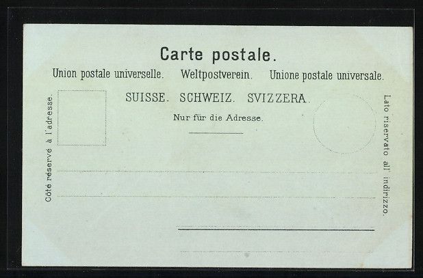 Cartoline postali: Mondschein-Lithographie Thun, Ortsansich – Usato da Berlin venduto da bartko-reher 1