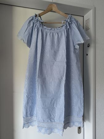 Sommerkleid mit Spitze, Streifen, Gr. XXL, Top Zustand