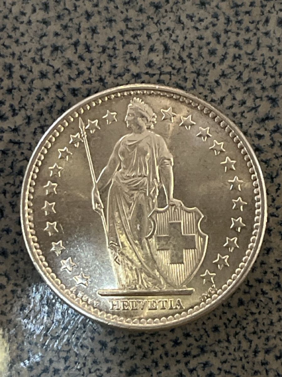 Tutti le monete: Deux francs argent 1965 B – Usato da Prangins venduto da Rodard8 1