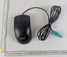 IBM Maus, schwarz, PS/2 Anschluss - Ideal für Retro-PCs!