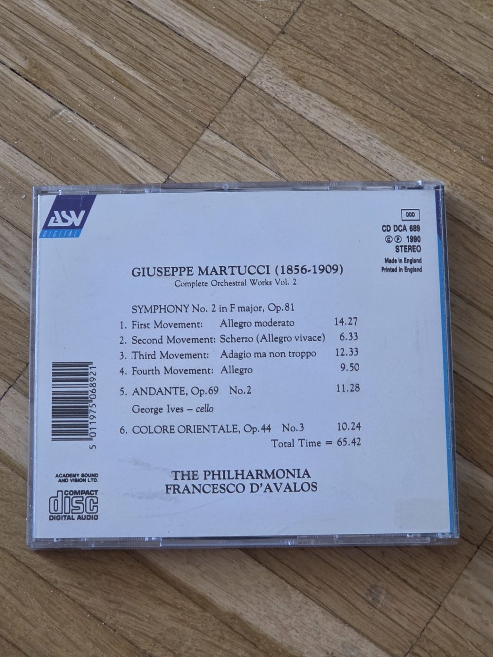 CDs: CD: Giuseppe Martucci: Complete Orchestral Works Vol. 2 – Gebraucht aus Aesch BL von immon 1