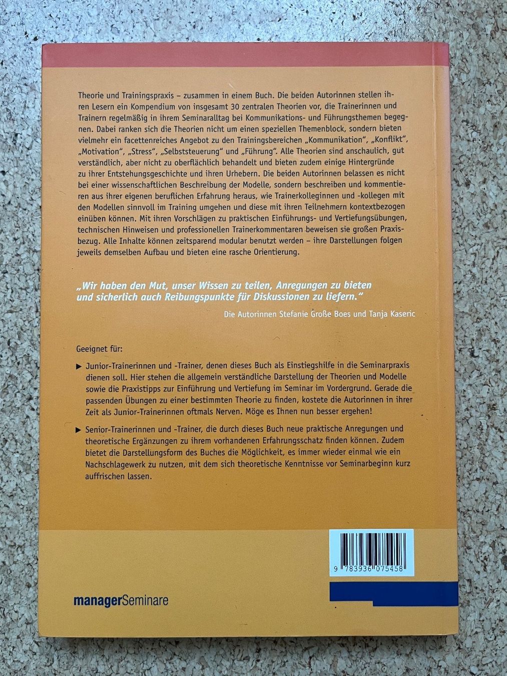 Libri: Buch Softcover "Trainer-Kit", S. Grosse Boes / T. Kaseric – Usato da Grosswangen venduto da Vita500 1