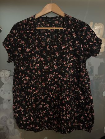 Damen Schwangerschafts Bluse Grösse L Blumenmuster 