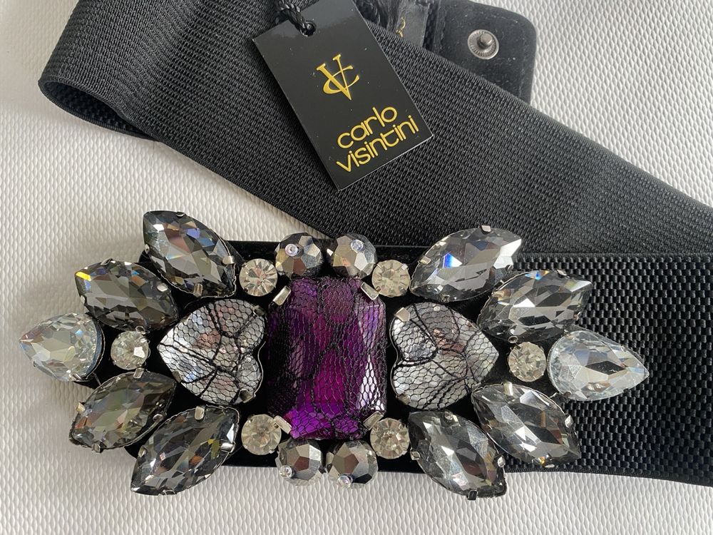Gürtel - Carlo Visintini Einzelstück - Swarovski Steine | Kaufen auf ...