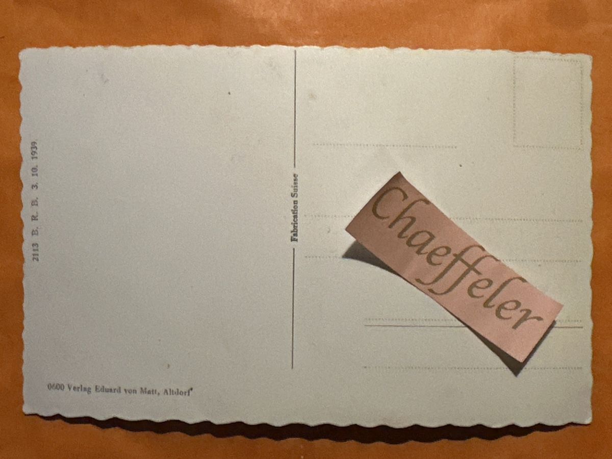 Cartoline postali: Muotathal mit Goldplangg – Usato da Zürich venduto da Chaeffeler 1