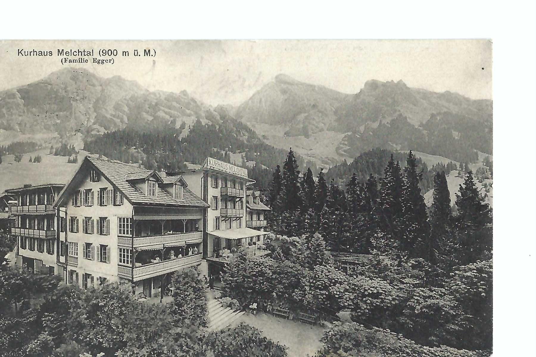 Ansichtskarten: Melchtal  Kurhaus, 1913 – Gebraucht aus Thun von 44wart