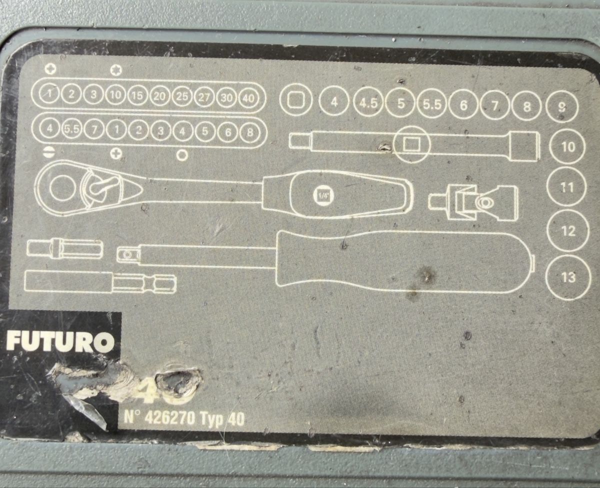 Tutti gli attrezzi: Ratschen Set Futuro 1/4 Zoll 39 lt. – Usato da Dielsdorf venduto da ohmalesis 5