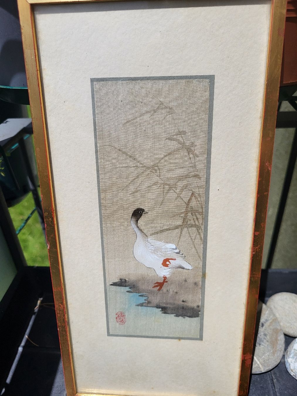 Posters & Illustrations: Japanisches Bild, Vogel am Wasser, mit Rahmen,  – D'occasion à Zürich par Lizi7 1