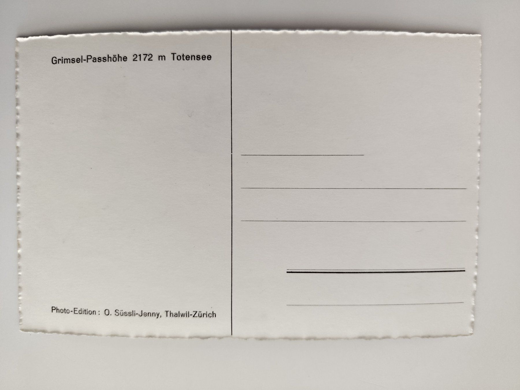 Cartoline postali: Grimselpasshöhe Totensee, Winter, ungelaufen – Usato da Ohmstal venduto da Lebensfreude05 1