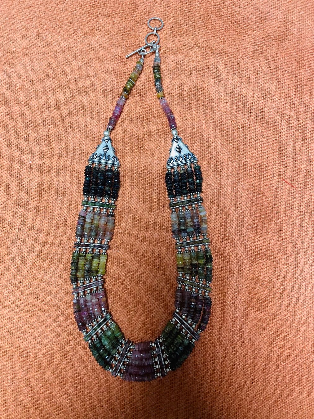 Catenine: Turmalin collier mit Silber – Nuovo e nell'imballaggio originale da Schönenberg ZH venduto da JaluTa 2