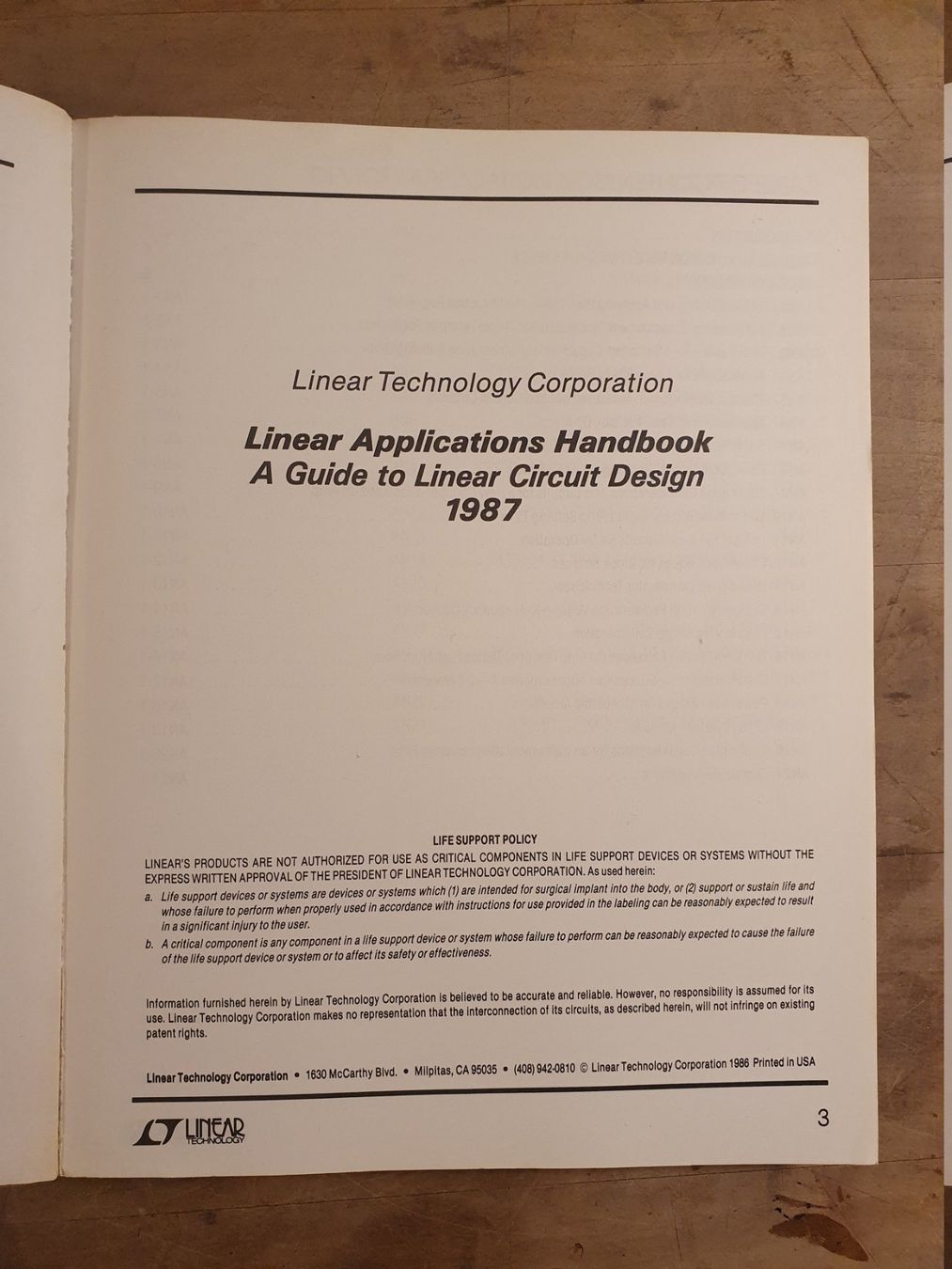 Libri: Linear Application Handbook Linear Lechnology – Usato da Zürich venduto da loosebone 1