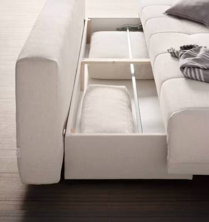 Divani: NEU: Schlafsofa Weiss Textil – Nuovo e nell'imballaggio originale da Zürich venduto da Sam.101 2