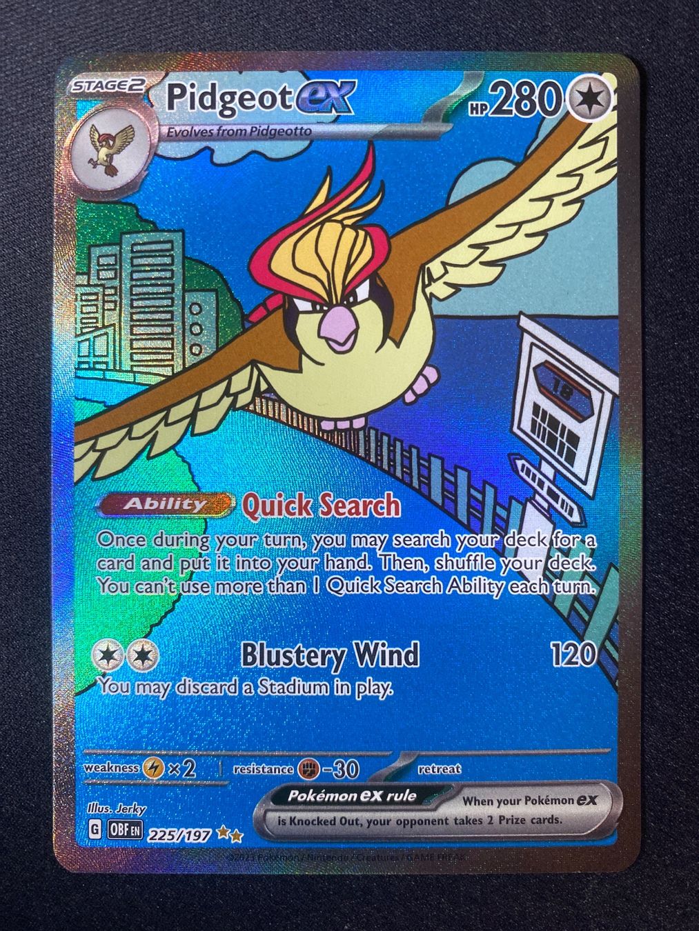 Pokémon Carte collezionabili: Pidgeot ex 225 - Tauboss ex - Obsidian Flames - EN – Nuovo (secondo la descrizione) da Hausen AG venduto da Shrade