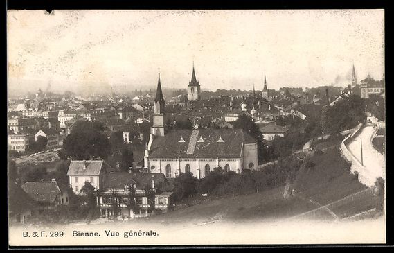Cartes postales: AK Bienne, Vue générale – D'occasion à Berlin par bartko-reher