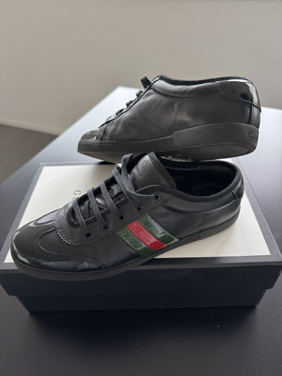 Gucci Chaussures hommes: Gucci Sneaker schwarz Leder – Neuf (Voir description) à Zürich par Jen10 7