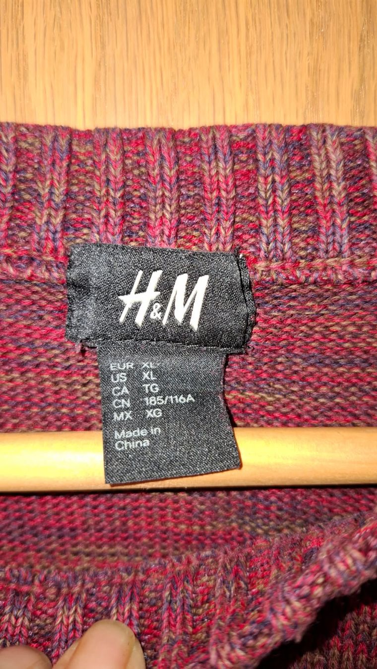 H&M Maglioni & Felpe: H&M Herren Strickpullover, Grösse XL, Weinrot – Usato da Fischbach-Göslikon venduto da Rainbow88 1