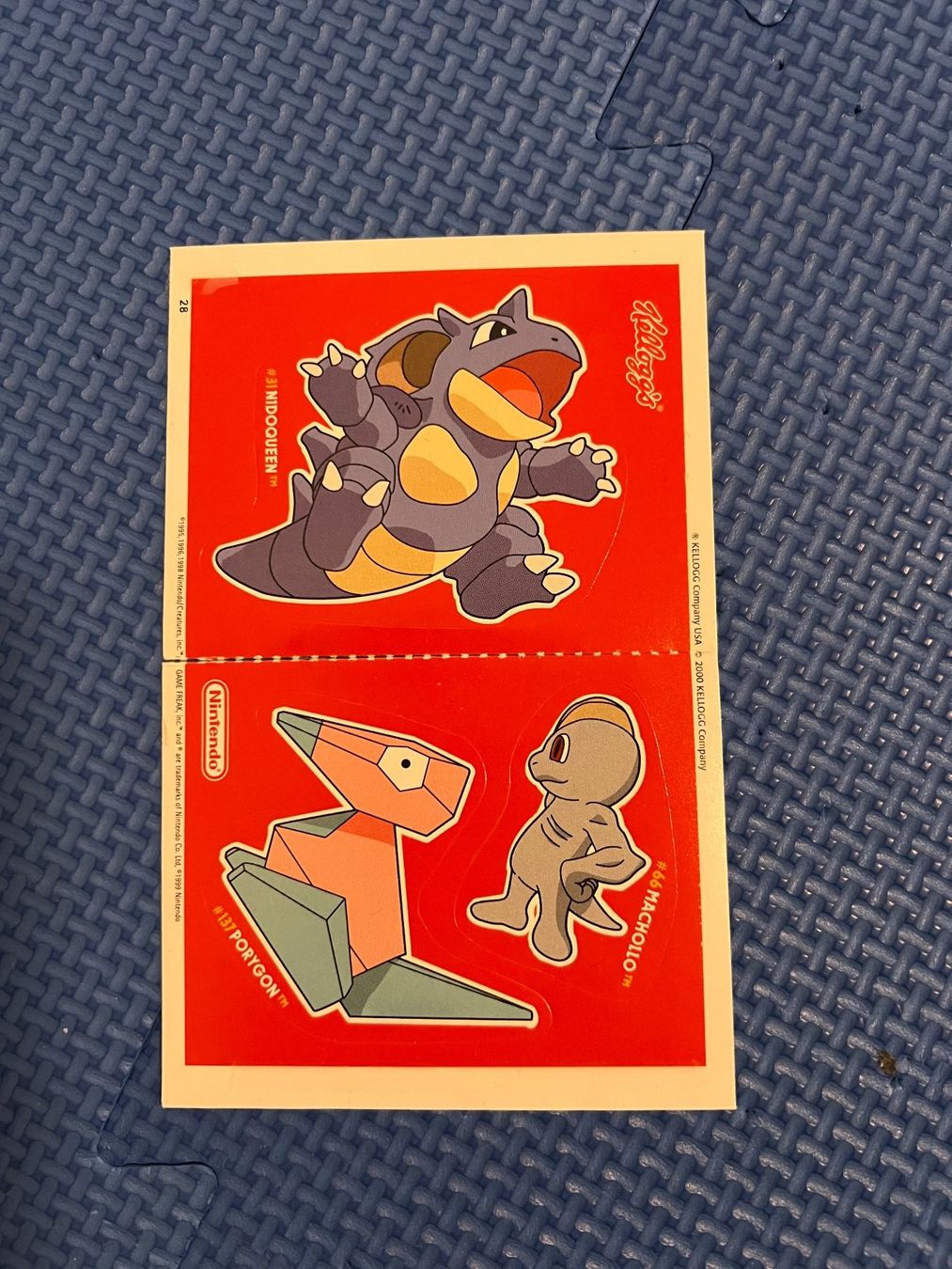 Pokémon Carte collezionabili: Kellogs Pokemon Sticker 2000 Nidoqueen Machollo und Porygon – Usato da Gossau SG venduto da schlitzerdemon