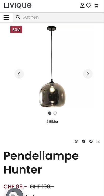Livique Lampadari & plafoniere: Pendellampen 2 Stück – Usato da Hägendorf venduto da Maria-Isabel01 2