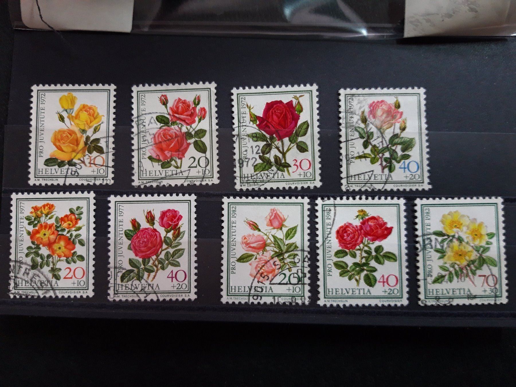 Tutti i francobolli: Kleines Lot Briefmarken Rosen + MK – Usato da Wattenwil venduto da paku48