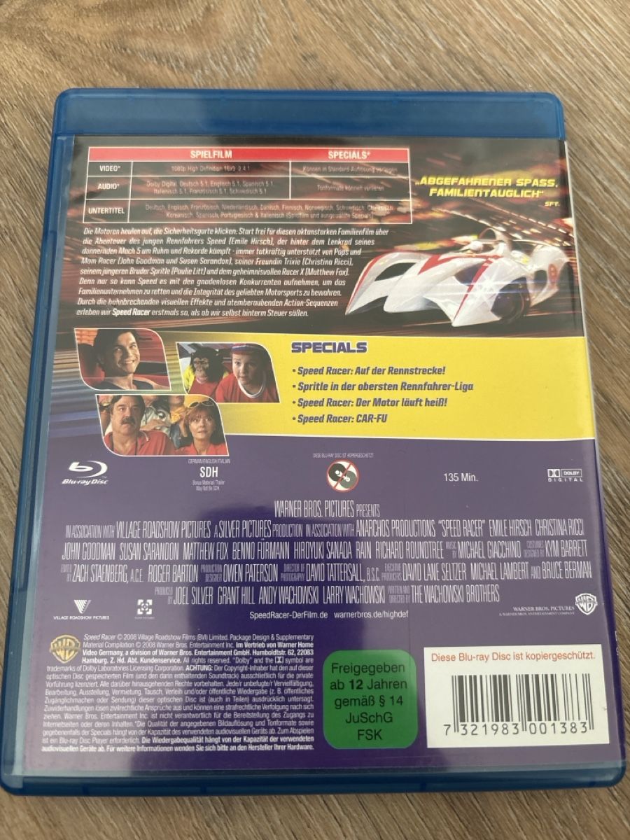 Tutti i DVDs: Speed Racer bluray – Usato da Oberentfelden venduto da Rabaelikus 1