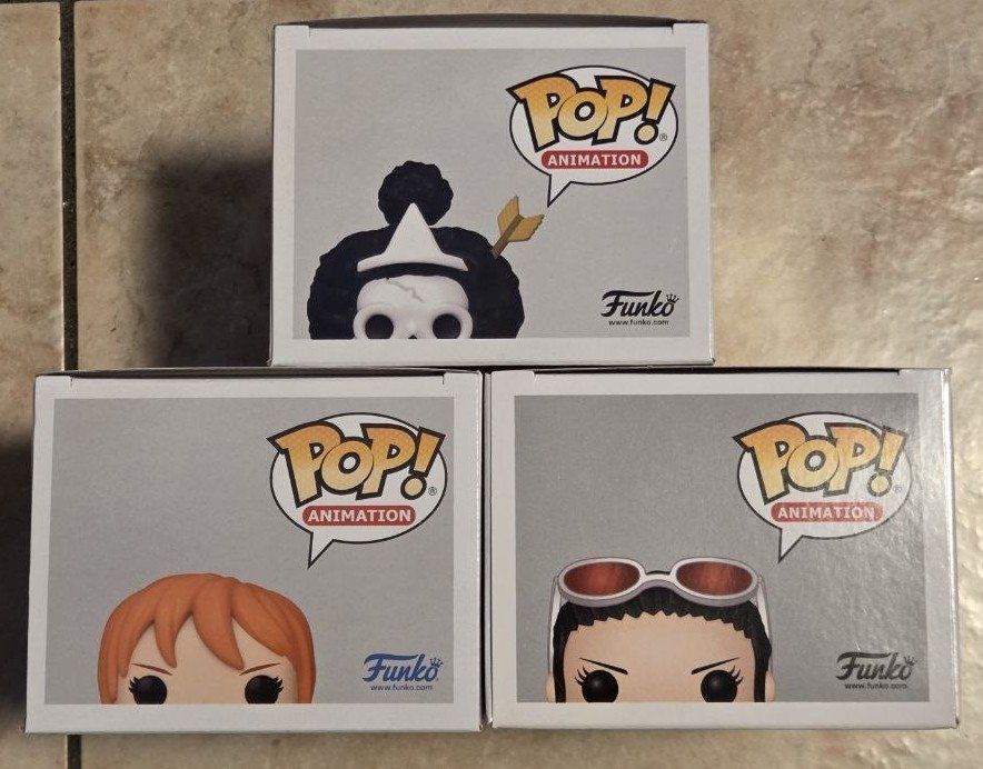Funko Statuette: Funko Pop One Piece - Brook, Nami, Nico Robin - Set! – Usato da Figino venduto da Dylan.Mezza 5