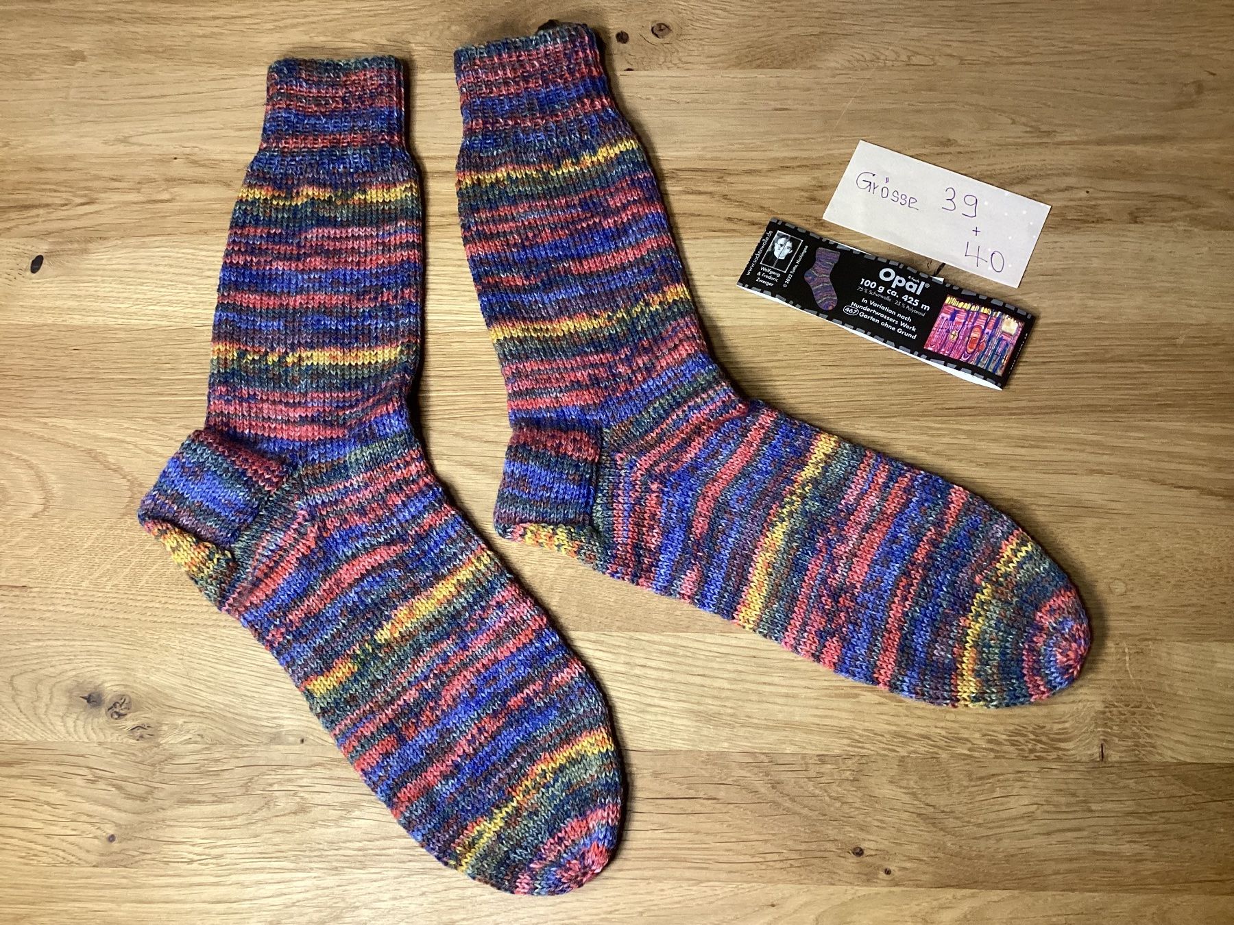 Calze: Handgestrickte Hundertwasser Socken – Nuovo e nell'imballaggio originale da Flawil venduto da kruemeli02 4