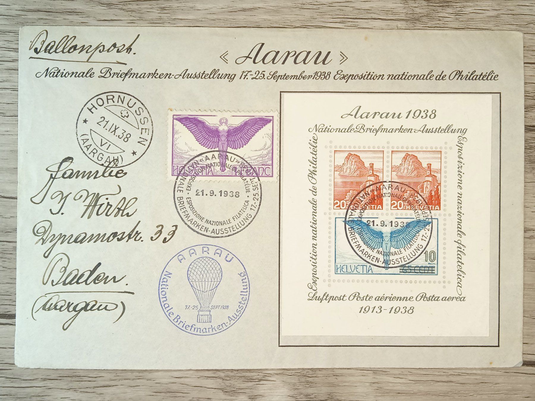 Tutti i francobolli: TR54 Enveloppe + Timbre Suisse 1938 – Usato da Cousset venduto da Patrick_Collections