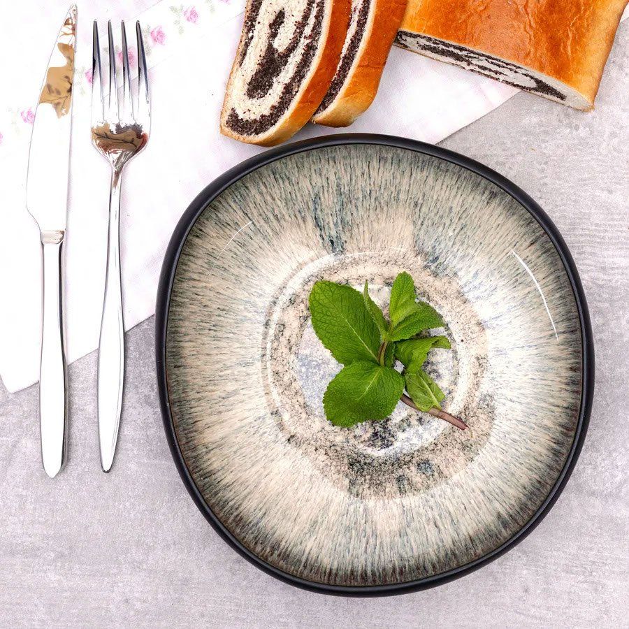 Assiettes: Karaca Geschirr-Set Schwarz Galactic Reactive Schale – Neuf avec emballage d'origine à Reinach AG par evimshop 1