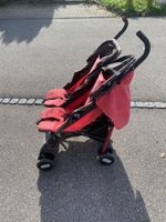Zwillingskinderwagen Chicco Echo rot schwarz gebraucht
