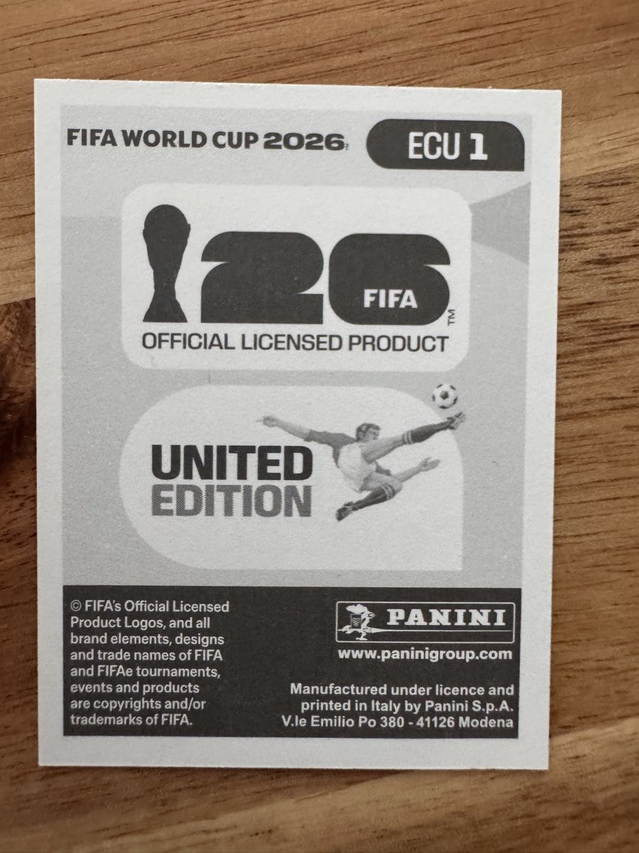Panini Sammelbilder & Trading cards: Panini - WM 2026 - ECU 1 - Sticker – Neu (gemäss Beschreibung) aus Wetzikon ZH von thayreen 1