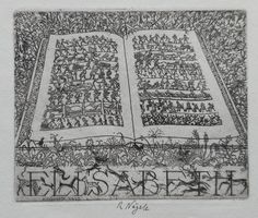 Exlibris Reinhold Nägele - Original Radierung signiert