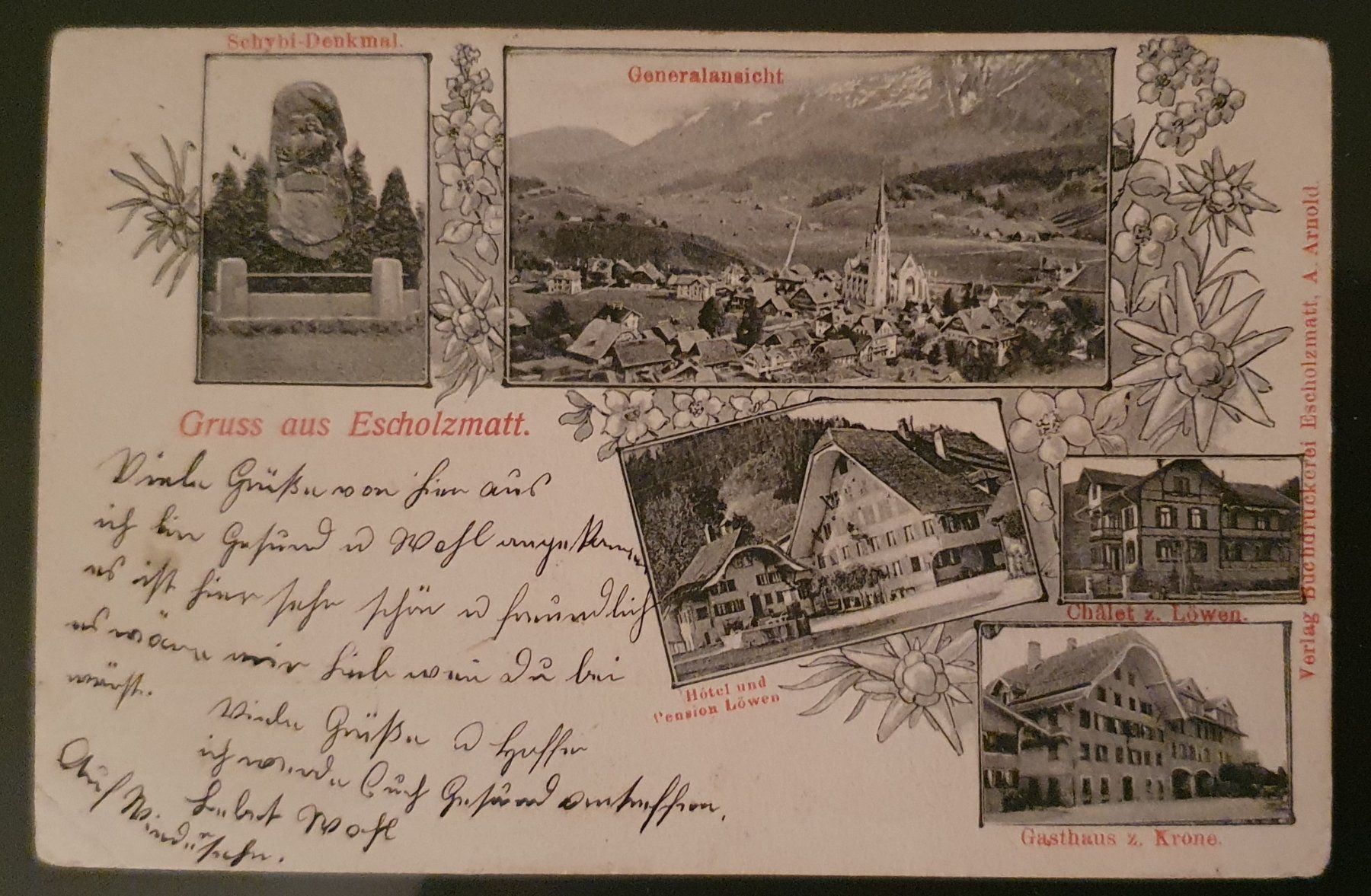 Cartoline postali: Gruss aus Escholzmatt 1904 – Usato da Kreuzlingen venduto da Rschweiz1