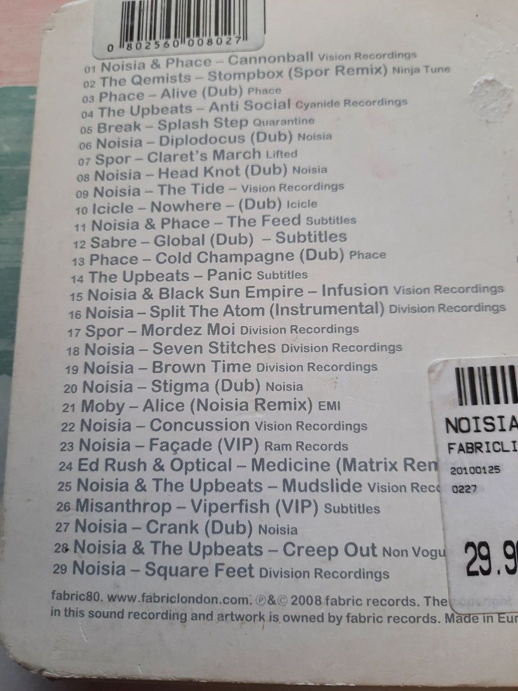 CDs: CD Fabric Live  40 Noisia – D'occasion à Pully par bro_n52j 3