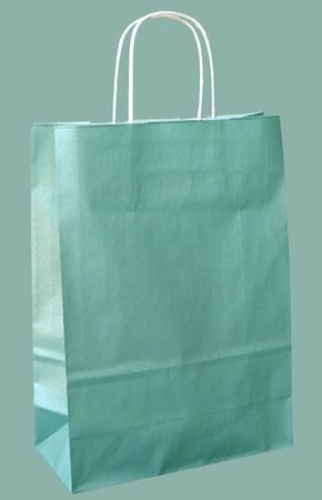 Tragtaschen 320/120x410 mm grün Glitzer