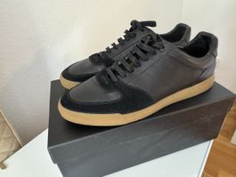 Herren Turnschuhe BOSS Leder Velours schwarz Grösse 43