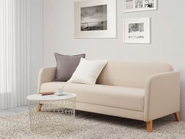 Gemütliches 3er Sofa in Beige - ideal für kleine Räume!