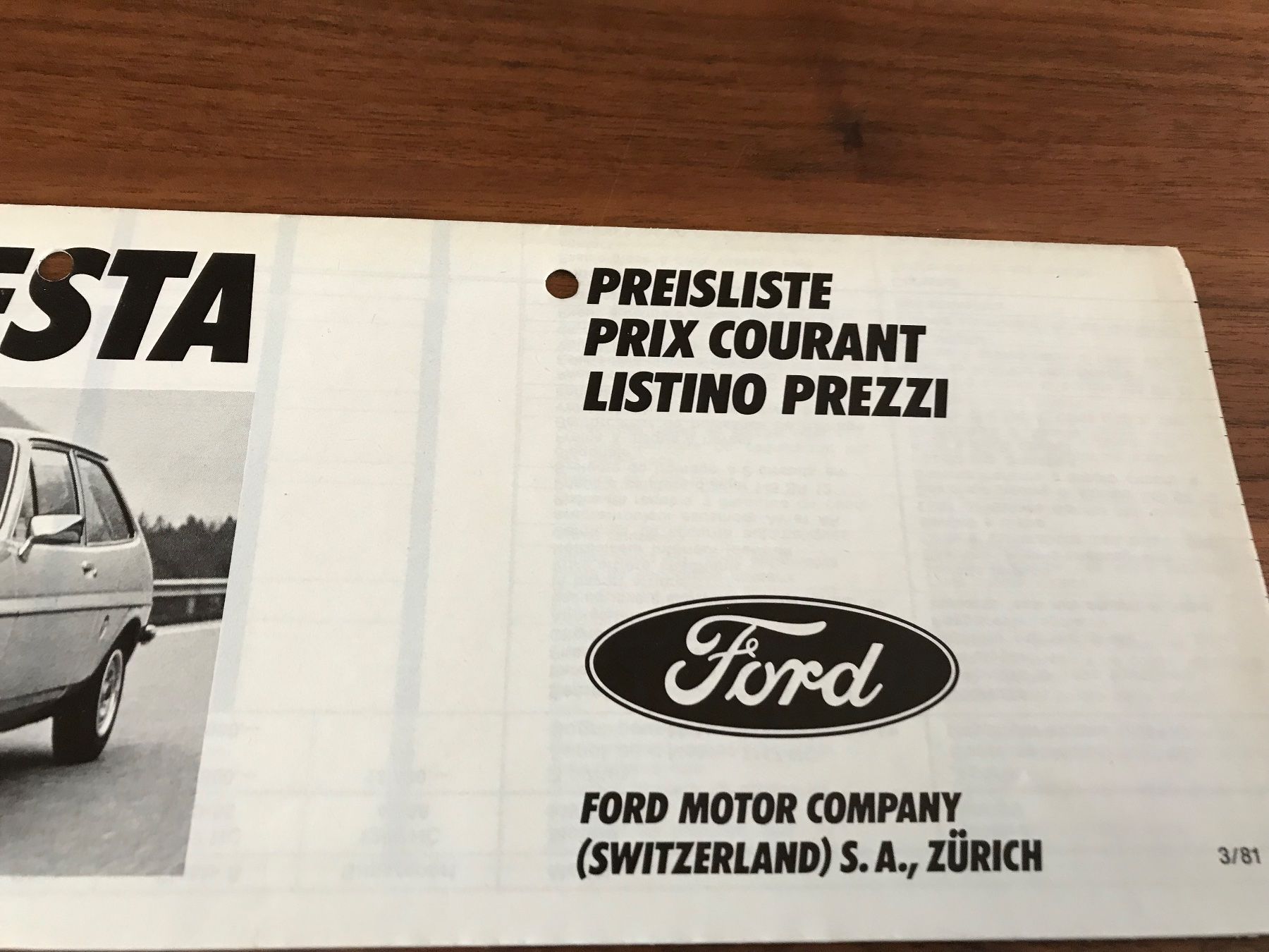 Ford Dokumente: Ford Fiesta Prospekt – Gebraucht aus Balterswil von Jeko1967 2