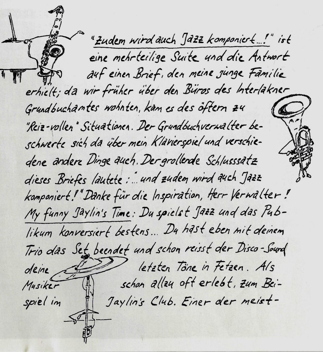 CDs: JazzHorchEster ES WIRD AUCH JAZZ KOMPONIERT Willy SchnyderCD – Gebraucht aus Kandergrund von Sososo 6