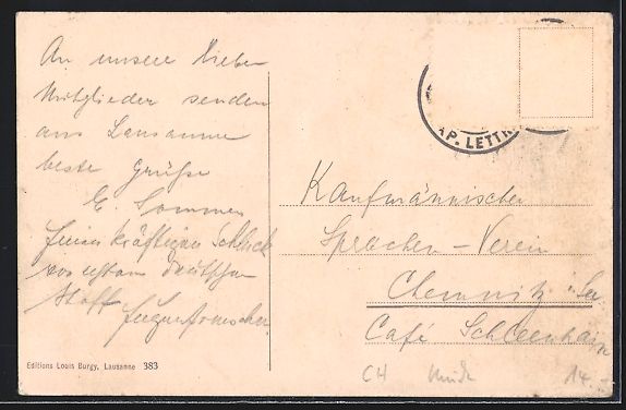 Cartes postales: Lausanne, L'Hotel des Postes, Strassenba – D'occasion à Berlin par bartko-reher 1