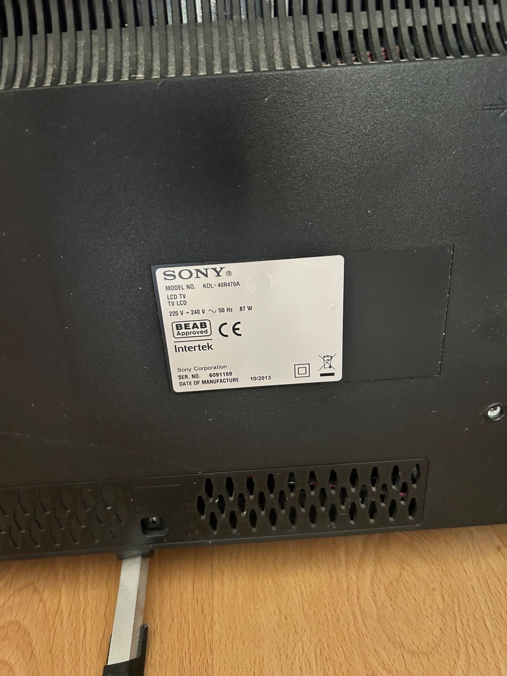 Sony Fernseher: Sony Fernseher mit Standfuss – Gebraucht aus Zofingen von sel_8csd 1