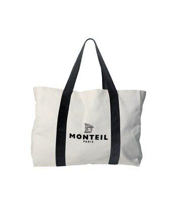 Leinen - Shopper / Beachtasche mit Monteil Paris UVP 49.-