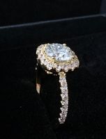Bague argent avec diamant de moissanite de 2 ct certifié GRA
