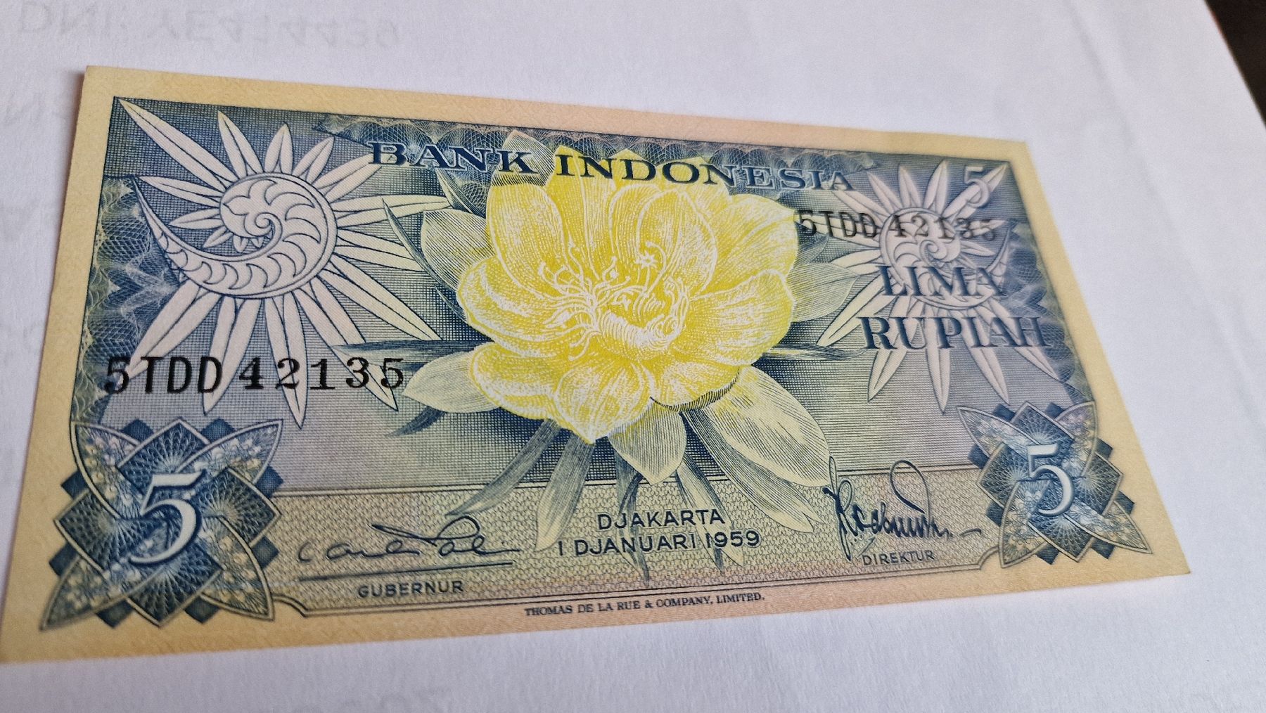 Banconote: Banknote Indonésia 1959  NEU – Nuovo e nell'imballaggio originale da Herisau venduto da Antiques.AR
