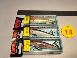 Rapala Original Floating Wobbler Set Brown Trout, Silver,...