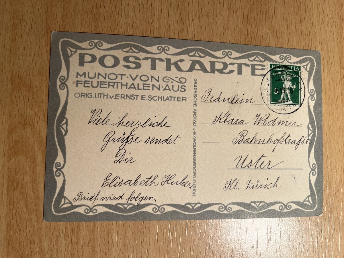 Cartoline postali: Originale alte Ansichtskarte Schaffhausen Munot, selten! – Usato da Hinwil venduto da Chuan2 1