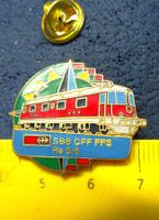 BAHN SCHWEIZ PIN SBB Re 6/6 ENAMEL GOLDIG