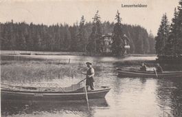 Lenzerheidsee mit Ruderboot