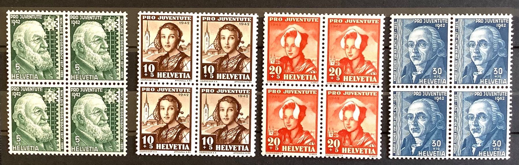 Tutti i francobolli: 1942 Pro Juventute Viererblock Satz ** – Nuovo (secondo la descrizione) da Liestal venduto da Pep3