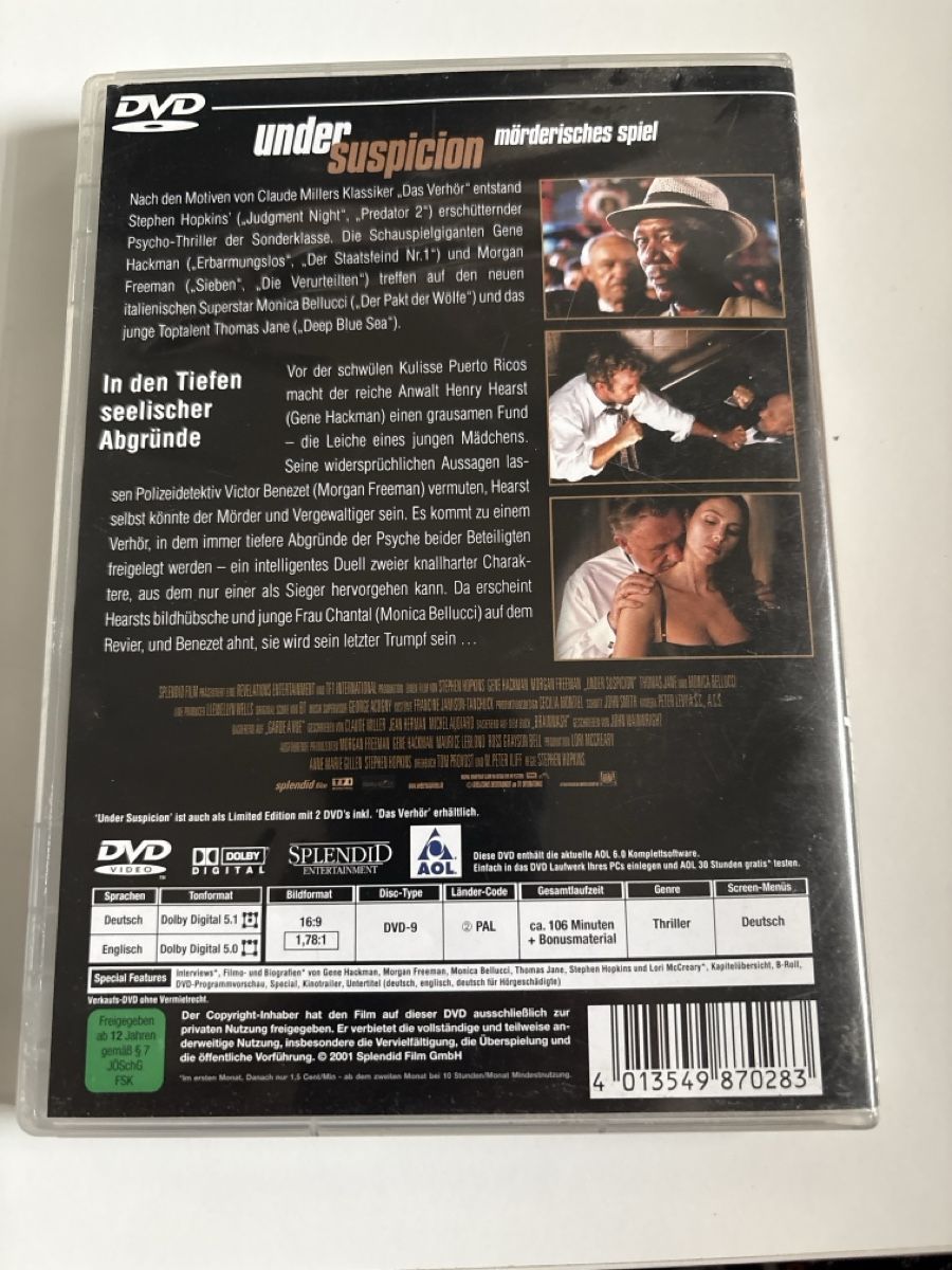 Tutti i DVDs: DVD Geheimnisse. Davon sind Verbrechen. Gene Hackman – Usato da Sissach venduto da Loredana89 1