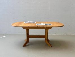 Ausziehbarer Vintage Esstisch aus massivem Kiefernholz, 1970